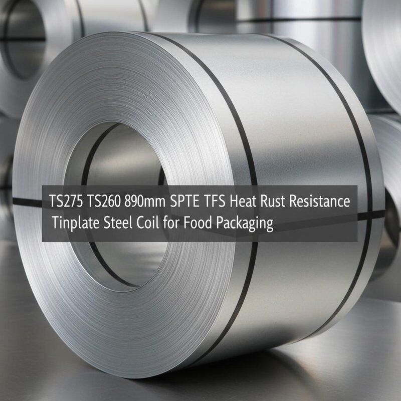 مقاومت در برابر زنگ گرمایی طناب فلز طناب TS275 TS260 890mm SPTE TFS برای بسته بندی مواد غذایی